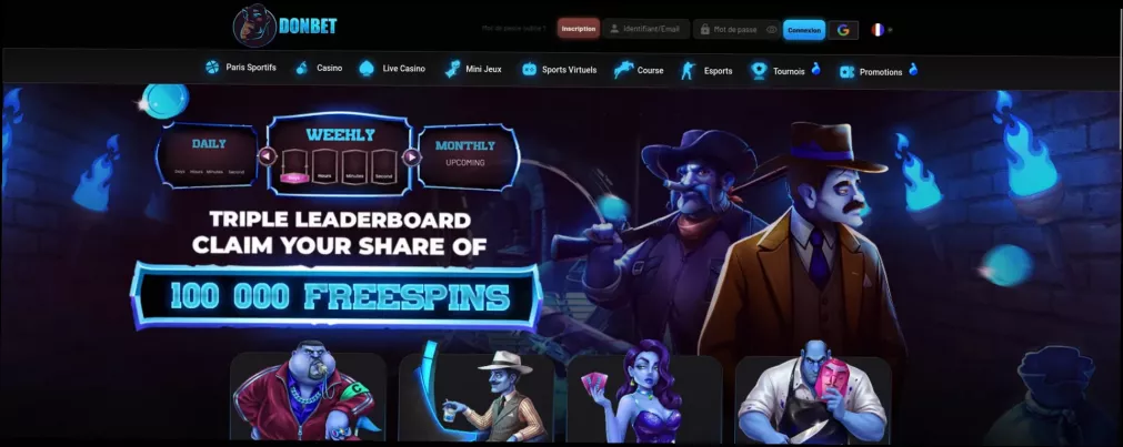 Donbet casino bonus 150% jusqu'à 750 euros et 50 tours gratuits